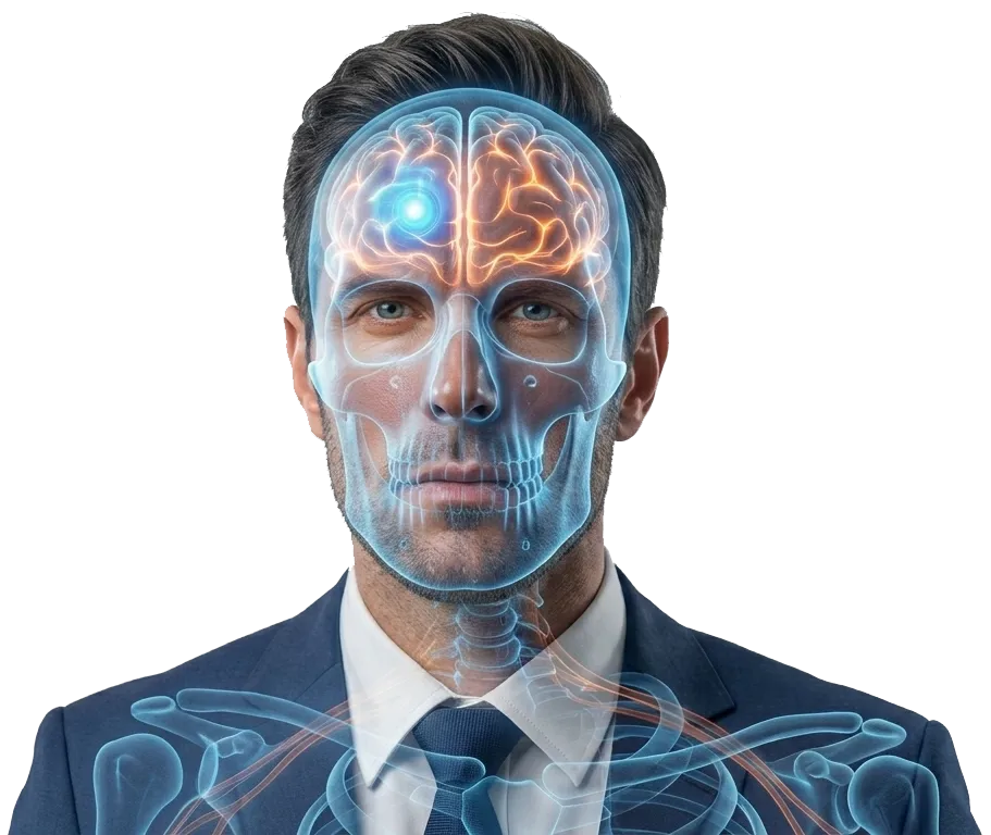 man brain scan